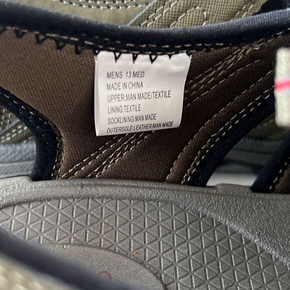 New! Sonoma Men’s Sherman Bump Toe Sandals Sz 13 Taupe Cushioned Footbed NWT - Picture 5 of 14